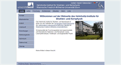 Desktop Screenshot of hiskp.uni-bonn.de