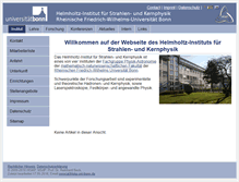 Tablet Screenshot of hiskp.uni-bonn.de