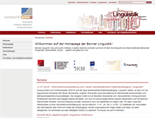 Tablet Screenshot of linguistik.uni-bonn.de