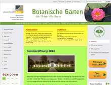 Tablet Screenshot of botgart.uni-bonn.de
