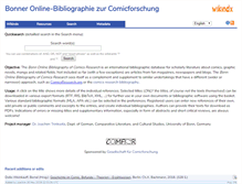 Tablet Screenshot of comicforschung.uni-bonn.de