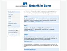 Tablet Screenshot of botanik.uni-bonn.de