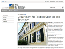 Tablet Screenshot of politik-soziologie.uni-bonn.de