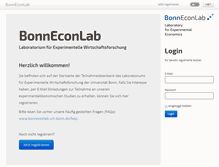 Tablet Screenshot of experimente.bonneconlab.uni-bonn.de