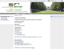 Tablet Screenshot of biologie.uni-bonn.de