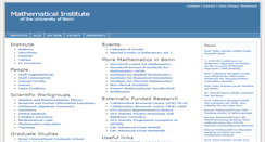 Desktop Screenshot of math.uni-bonn.de