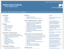 Tablet Screenshot of math.uni-bonn.de