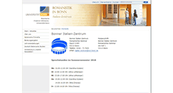 Desktop Screenshot of italienzentrum.uni-bonn.de