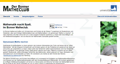 Desktop Screenshot of matheclub.math.uni-bonn.de