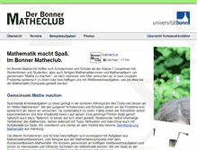 Tablet Screenshot of matheclub.math.uni-bonn.de