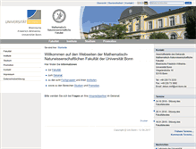 Tablet Screenshot of mnf.uni-bonn.de
